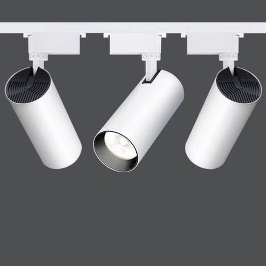 Spot LED sur rail COB 30 W en alliage d'aluminium à dissipation thermique rapide, lot de 3 (blanc)