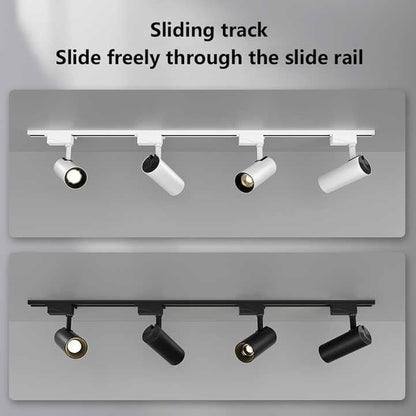 Spot LED sur rail COB 30 W en alliage d'aluminium à dissipation thermique rapide, lot de 3 (blanc)