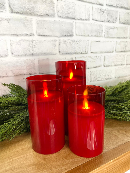 Bougies LED sans flamme en verre