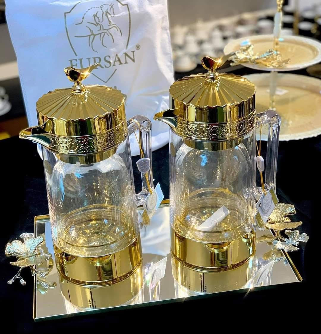Carafes Luxueuses FURSAN – Set de 2 Pièces Dorées
