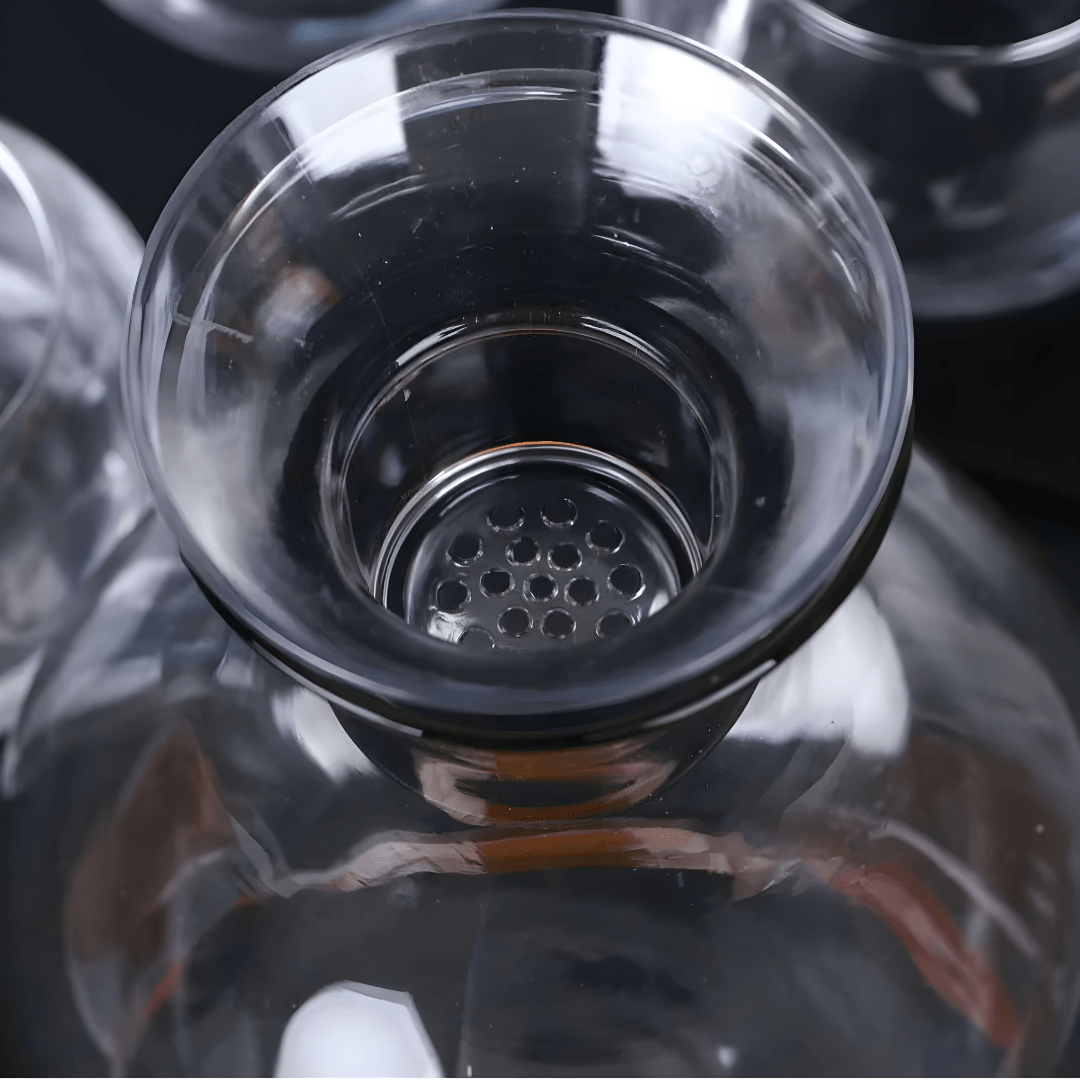 Set Carafe & 6 Verres en Verre Ambré – 7 Pièces Élégantes