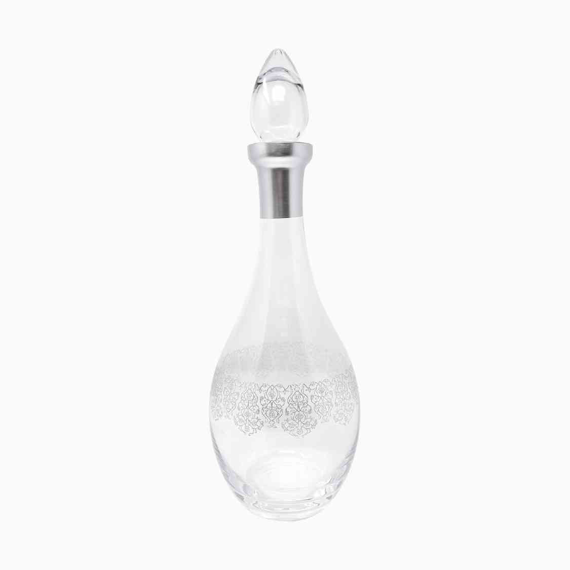 Carafe en Verre Gravé avec Bouchon – Style Classique