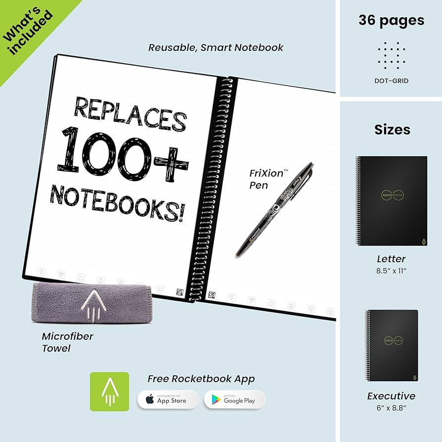 Rocketbook Fusion Carnet intelligent réutilisable