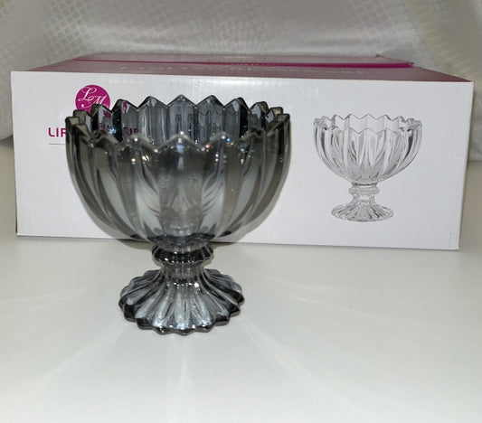 Coupe décorative sur pied en verre – Élégance & polyvalence 6 pièces