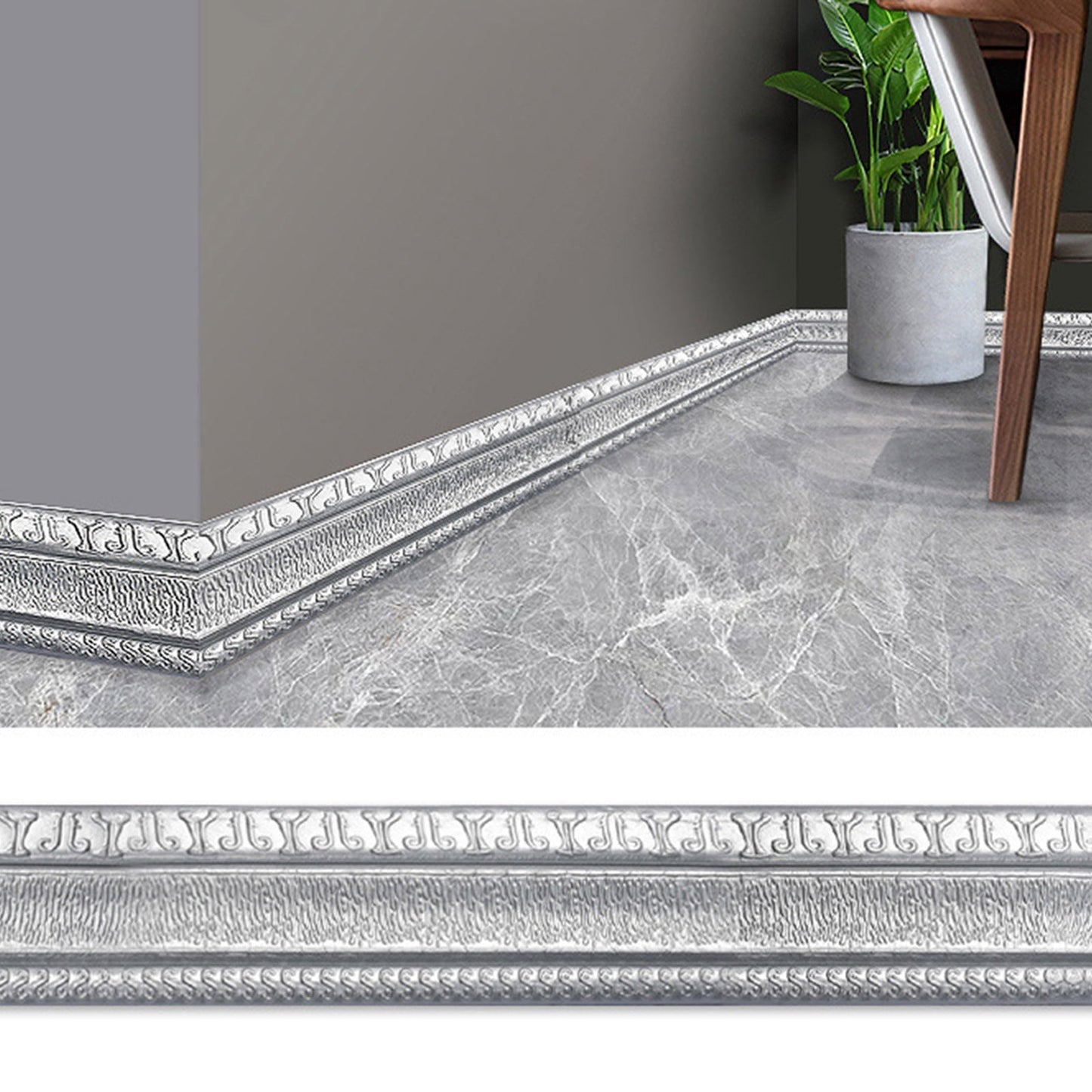 Moulure adhésive en mousse 2,3m x 8cm