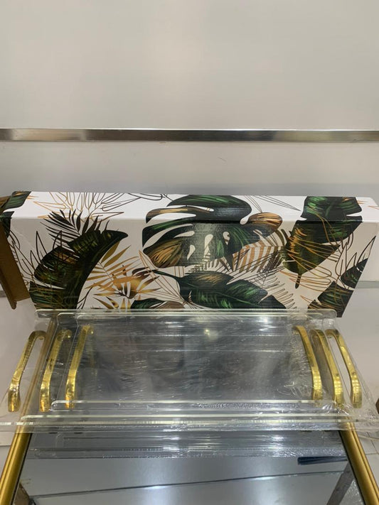 Ensemble de plateaux clairs 3pcs