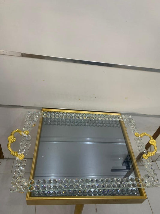 Plateau en verre luxe